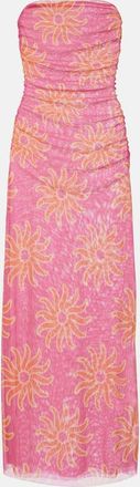 Cala de la Cruz Daphne printed mesh midi dress