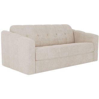 Vente-Unique Divano letto 4 posti a ribalta Posto letto 160 cm Materasso 18 cm in Tessuto testurizzato Beige DARIELO