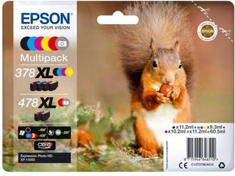 Epson Squirrel 478xl Cartucho De Tinta 1 Pieza(s) Original Alto Rendimiento (xl) Negro, Cian, Magenta, Amarillo, Rojo, Gris