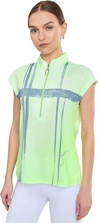 Jamie Sadock Elegant Cap Sleeve Top Womens Clothing Yellow : MD, Polyester/Spandex