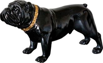 Schubiger M&ouml;bel Skulptur Bulldogge mit Goldenem Halsband