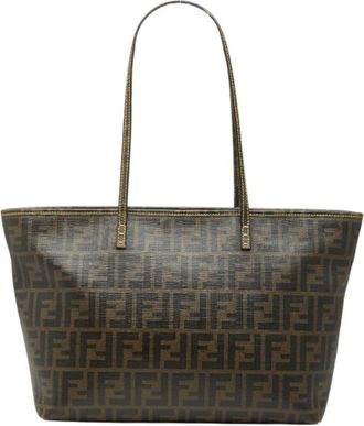 Fendi Brown Pvc Leather Tote Bag (Pre-Owned)