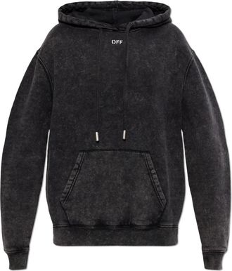 Off-white Arrows Acid-wash Hoodie - Dames - Hoodies - Zwart - L - Katoen - Hoodies & sweatvesten