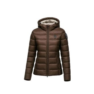 Blauer Jassen, Dames, Bruin, XS, Nylon, Korte Gevoerde Donsjas Charme