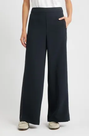 Rag & Bone Melanie Crepe Wide Leg Pants in Black at Nordstrom, Size Small