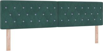 vidaXL Velvet Headboard Argyle with Headboard Dark green 180 cm Velvet Vidaxl