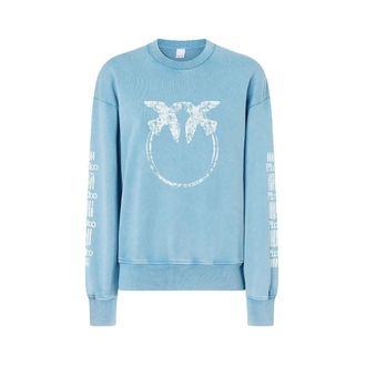Pinko Mindeloe 63 Sweatshirt - Dames - Sweatshirts - Blauw - L - Katoen - Hoodies & sweatvesten