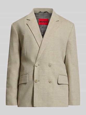 HUGO BOSS Regular Fit Anzugsakko mit Baumwoll-Leinen-Anteil in Hellgruen, Gr&ouml;&szlig;e 102