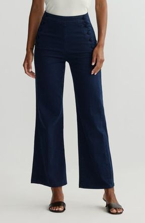 DL1961 Karmine High Waist Refined Wide Leg Jeans in Bright Navy at Nordstrom, Size 31