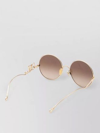 Chlo&eacute; iconic round sunglasses gold metal frame
