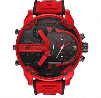 Diesel Mr Daddy 2.0 Horloge - Heren - Horloges - Rood - ONE Size - Accessoires
