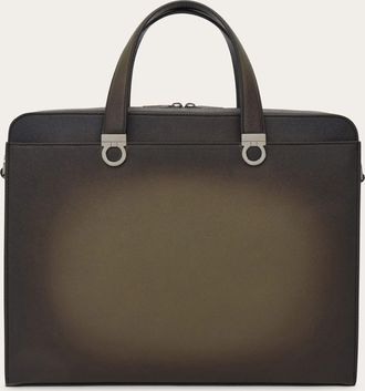 Ferragamo Uomo Borsa da lavoro Gancini Verde