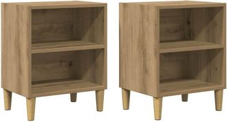 vidaXL Vidaxl - Bedside Cabinets 2 pcs Artisan Oak 40x30x50 cm Engineered Wood