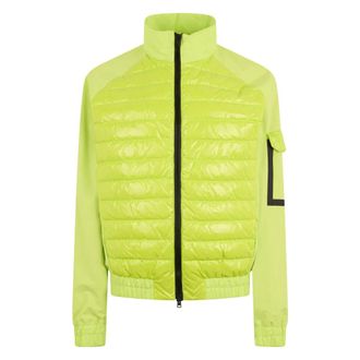 Herno Training Jackets, male, Yellow, Size: 3XL Bomber Jacket in Gloss & Plaster