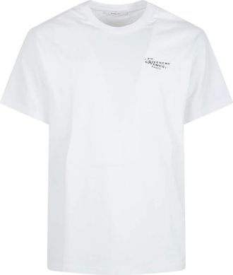 Givenchy T-Shirts, male, White, Size: S Logo Cotton T-Shirt