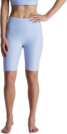 Coolibar Womens Bayshore Ruche Swim Shorts, UPF 50+ Sun Protection in Periwinkle Purple at Nordstrom, Size Xx-Large