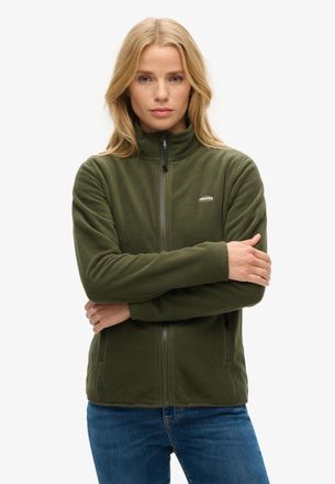 Superdry Fleecejacke SUPERDRY POLAR FLEECE FULL ZIP, Damen, Gr. XL, army khaki gr&uuml;n, Fleece, Obermaterial: 100% Polyester, unifarben, slim fit h&uuml;ftlang, Rundha