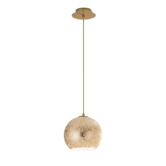 Luce-Ambiente-Design L&aacute;mpara de suspensi&oacute;n Vanity Oro en vidrio con cable de tela (1xe27)