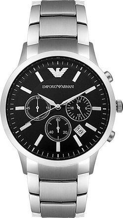 Emporio Armani Chrono Renato Large Horloge - unisex - Horloges - Grijs - ONE Size - Accessoires