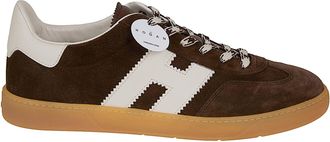 Hogan Low-Top Suede Sneakers with Contrasting Leather Details