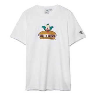 adidas originals x The Simpsons MENS Printed Crew NeckShort Sleeve White HA5821