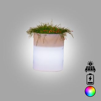 OEM Jarr&oacute;n Luminoso De Dise&ntilde;o Moderno, &Oslash;40 H50, En Pol&iacute;mero Con Led Multicolor, Con Alimentaci&oacute;n A Bater&iacute;a Y Solar, Para Interiores Y Exteriores