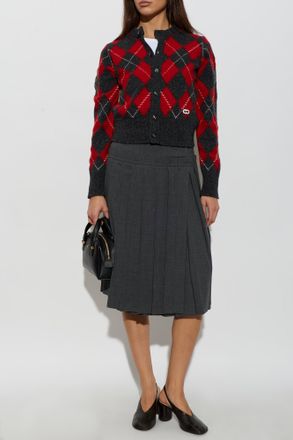 Ami Wool Skirt, Womens, Grey
