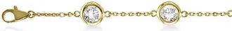 Allurez Diamond Anklet Bracelet Bezel Set 14K in 1.5Ct/yellow Gold at Nordstrom, Size 9.5