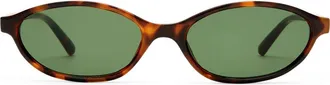 AIRE Earthshine 54mm Oval Sunglasses in Dark Tort /Green Mono at Nordstrom