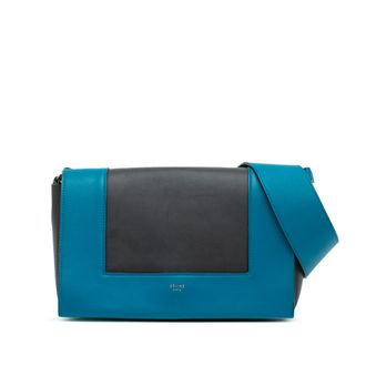 Celine Ava Tas Teal Zwart Leer