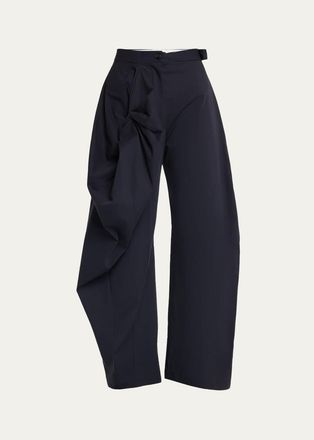 J.W.Anderson Foldover Twist Barrel-Leg Jeans