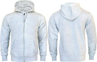 Generic Mens Zip Up Plain Casual Wear Gym Wear Hooded Top (as8, alpha, xx_l, regular, regular, grey)