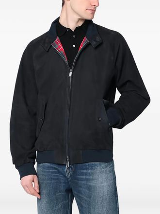 Baracuta Giacca in pelle scamosciata con zip G9 - Blu