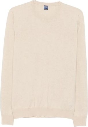 Fedeli Fijngebreide trui met ronde hals - Heren - Ronde hals truien - Beige - XL - Truien & Vesten