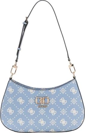 Guess Tassen, Dames, Blauw, ONE Size, Leer, Emelie Logo Schoudertas