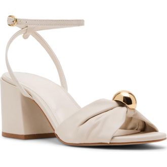Steve Madden Caden Ankle Strap Sandal in Bone Leather at Nordstrom Rack, Size 10