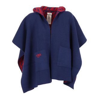 Fendi Capes, female, Blue, Size: L Mantella FF Reversibile