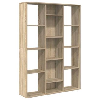 Berkfield Home Room Divider/Book Cabinet Sonoma Oak 100x24x140 cm Engineered Wood in Light Tan | Size: 100 x 24 x 140 cm