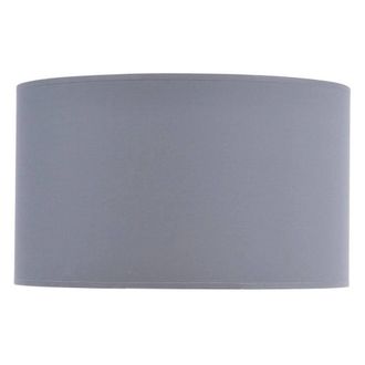 The Libra Company Lined Drum Lampshade - Fabric/Polyester/Cotton Frame - L50xW50xH30 cm in Grey