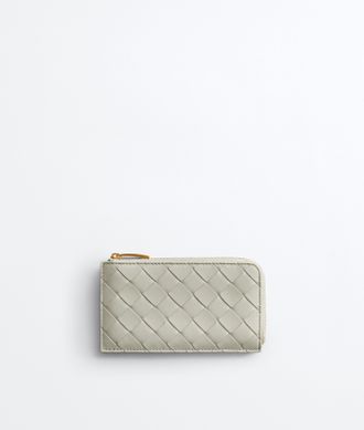 Bottega Veneta Portacarte Intrecciato con zip - Grigio - Donna - U