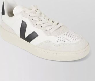 Veja leather paneled low-top sneakers