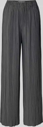 Samsøe & Samsøe Wide Leg Stoffhose mit elastischem Bund Modell UMA in Anthrazit, Größe XL