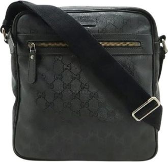 Gucci Pre-owned Cross Body Bags, female, Black, Size: ONE SIZE Pre-owned Plastic Cross Body Bag