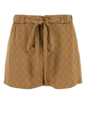 Gucci Copper Gg Satin Shorts