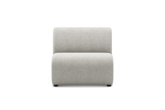 Castlery Auburn Armless Sofa Customized, Performance Classic Twill, Medium Grey, Spill Resistant, Modular for Castlery