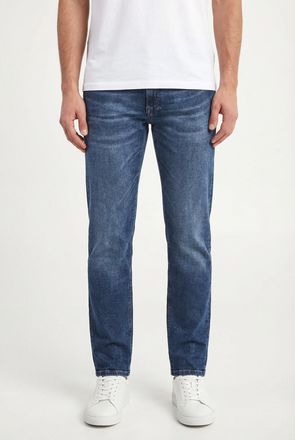 Joop Straight-Jeans JOOP Fortres, Herren, Gr. 33, L&auml;nge 32, medium blau, Denim/Jeans, Obermaterial: 89% Baumwolle, 10% Hanf, 1% Elasthan, unifarben, gerade