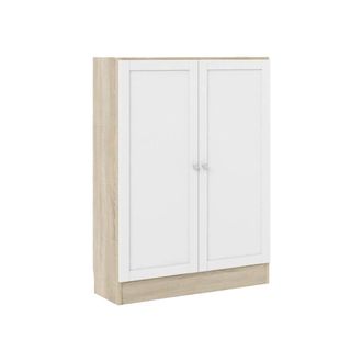 Dmora Zapatero Ambre, Zapatero, Armario De Entrada Multiusos, Zapatero, 79x28 H107 Cm, Roble Y Blanco - Dmora