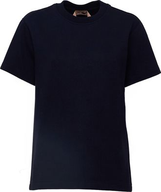 N&deg;21 Oversized Black Heavy Cotton Jersey T-Shirt