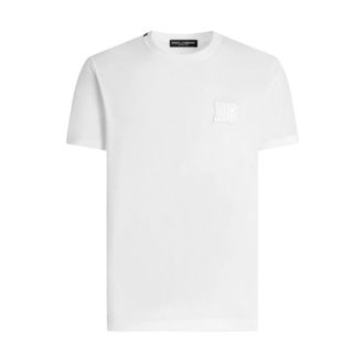 Dolce & Gabbana T-Shirts, male, White, Size: 2XL T-shirt with print