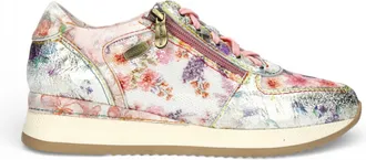 Laura Vita Laura Vita Womens Gycmo 58 Rose Pink Floral Leather Trainers Sneaker Shoes - Size EU 39